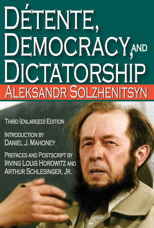 Book cover of Detente, Democracy and Dictatorship (3)
