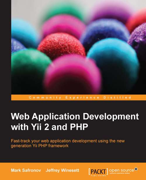 Book cover of Web Application Development with Yii 2 and PHP