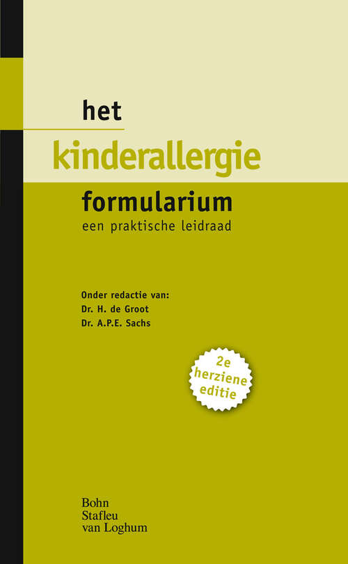 Book cover of Het kinderallergie formularium: een praktische leidraad (2nd ed. 2011) (Formularium reeks #2012)