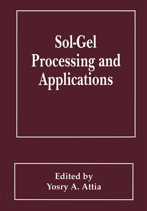 Book cover of Sol-Gel Processing and Applications (1994)