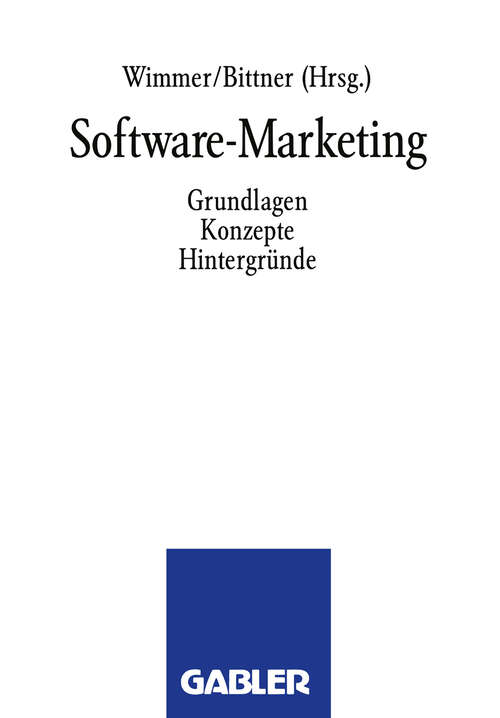 Book cover of Software-Marketing: Grundlagen, Konzepte, Hintergründe (1993)