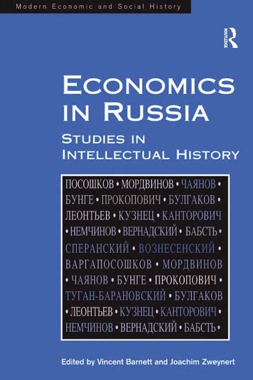 Book cover of Economics in Russia: Studies in Intellectual History