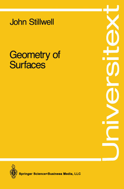 Book cover of Geometry of Surfaces (1992) (Universitext)