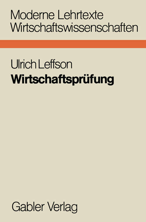 Book cover of Wirtschaftsprüfung (1977) (Moderne Lehrtexte: Wirtschaftswissenschaften #17)