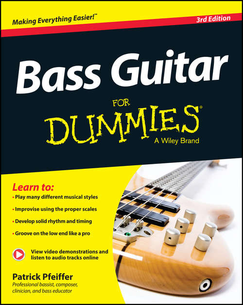 Book cover of Bass Guitar For Dummies: Book + Online Video And Audio Instruction (3)