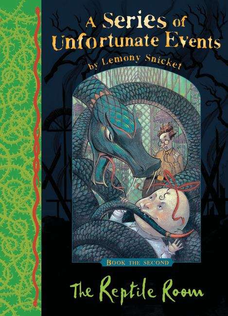 Book cover of The Reptile Room (Book the Second) (PDF) (A Series Of Unfortunate Events Ser.)