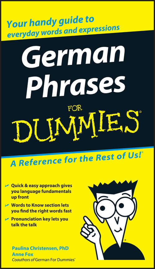 Book cover of German Phrases For Dummies