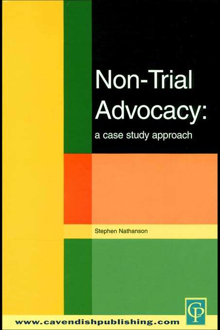 Book cover of Non-Trial Advocacy