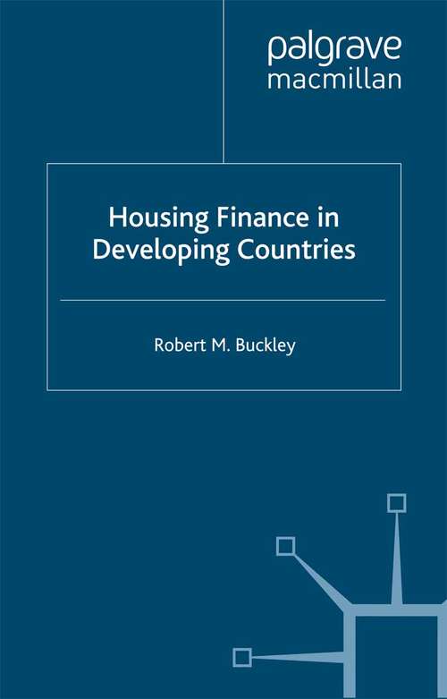Book cover of Housing Finance in Developing Countries (1996)