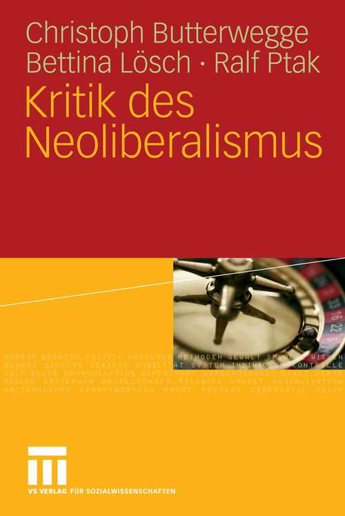 Book cover of Kritik des Neoliberalismus (2007)