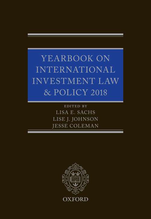Book cover of Yearbook on International Investment Law & Policy 2018 (Yearbook on International Investment Law and Policy)