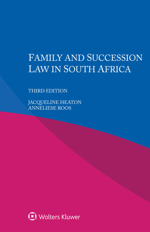 Book cover of Family and Succession Law in South Africa (3)