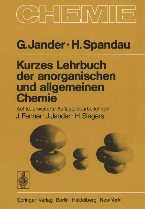 Book cover of Kurzes Lehrbuch der anorganischen und allgemeinen Chemie (8. Aufl. 1977)