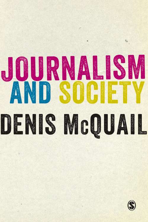 Book cover of Journalism and Society