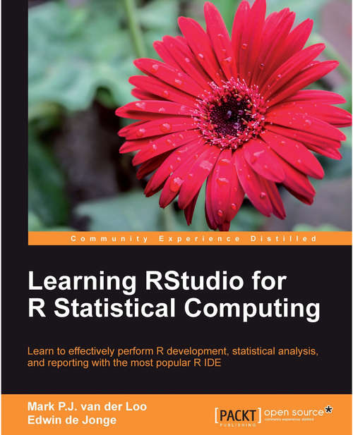 Book cover of Learning RStudio for R Statistical Computing