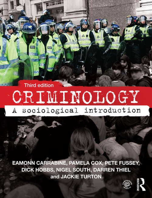 Book cover of Criminology: A Sociological Introduction ((3rd edition))