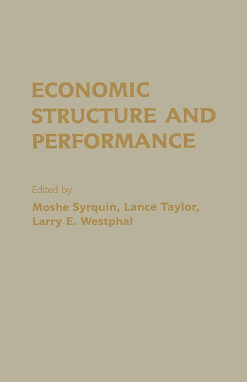 Book cover of Economic Structure and Performance