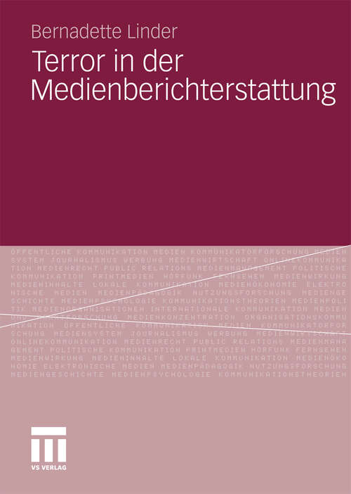Book cover of Terror in der Medienberichterstattung (2011)