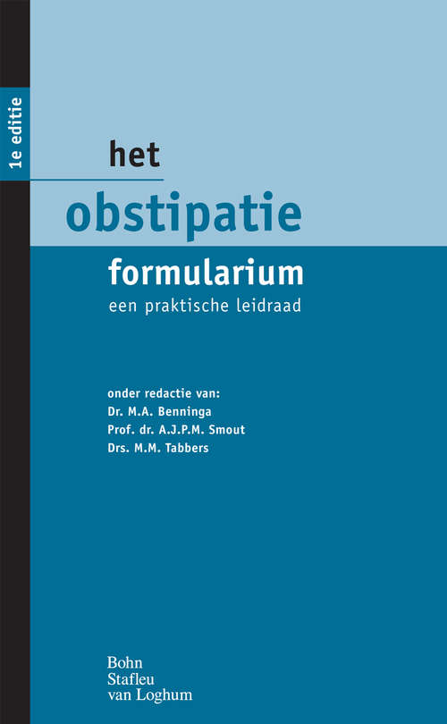 Book cover of Het obstipatie formularium: Een praktische leidraad (2010) (Formularium reeks #2010)