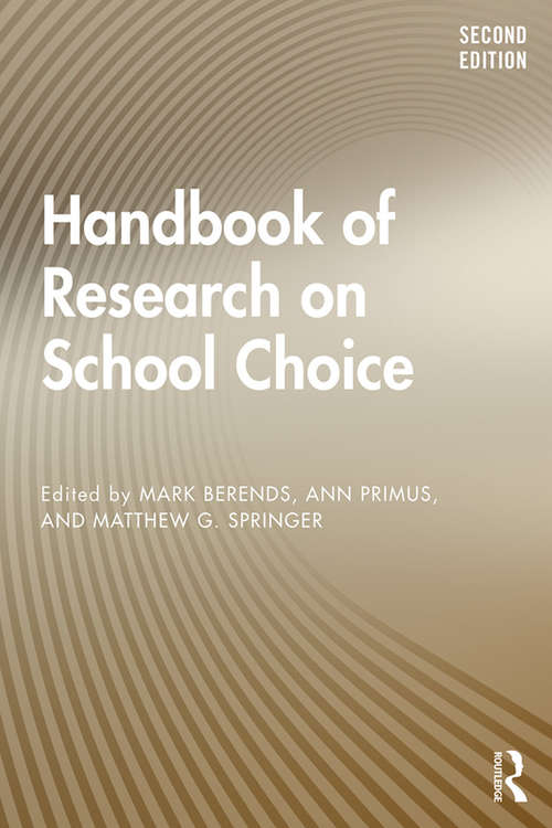 Book cover of Handbook of Research on School Choice (2)