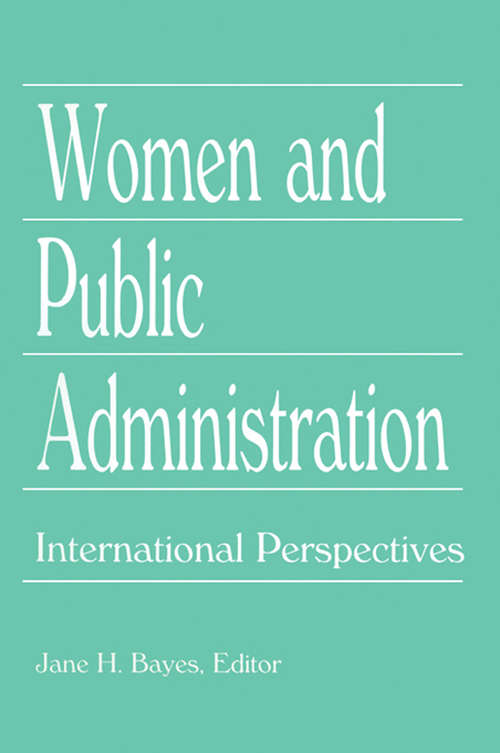 Book cover of Women and Public Administration: International Perspectives