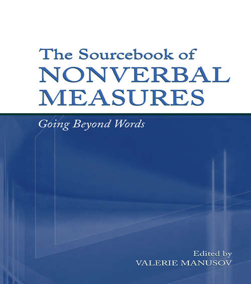 Book cover of The Sourcebook of Nonverbal Measures: Going Beyond Words