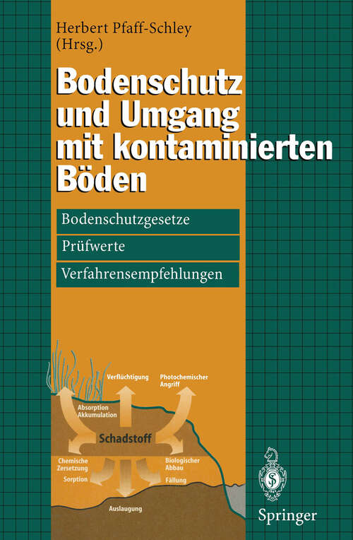Book cover of Bodenschutz und Umgang mit kontaminierten Böden: Bodenschutzgesetze, Prüfwerte, Verfahrensempfehlungen (1996)