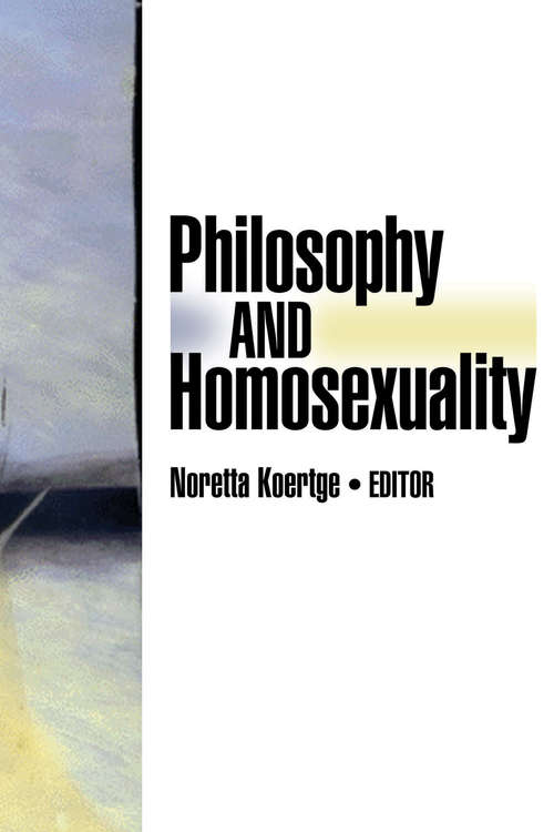 Book cover of Philosophy And Homosexuality