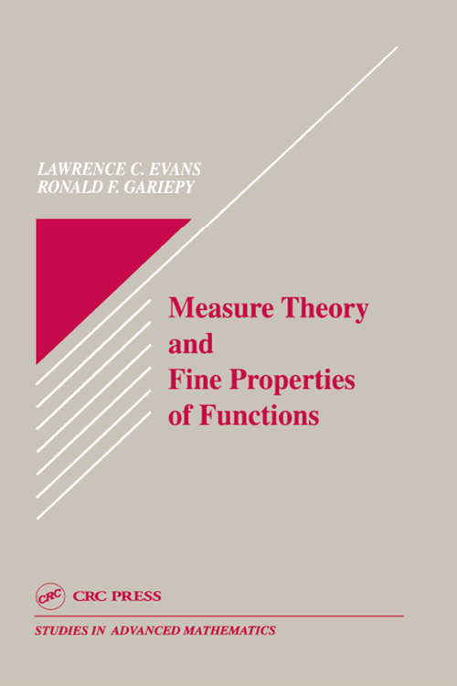 Book cover of Measure Theory and Fine Properties of Functions