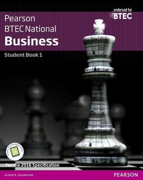 Book cover of Btec Nationals Business Student Book 1 + Activebook: For The 2016 Specifications (PDF)