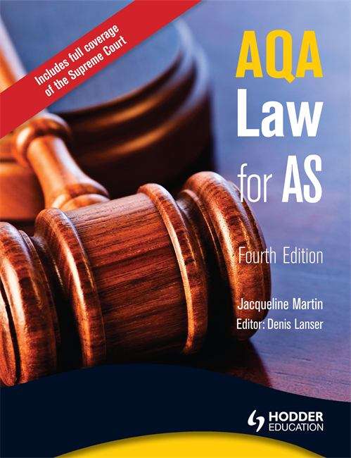 Book cover of AQA Law for AS (4th edition) (PDF)