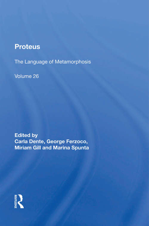 Book cover of Proteus: The Language of Metamorphosis
