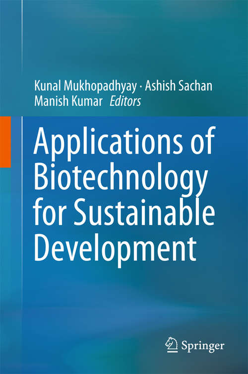 Book cover of Applications of Biotechnology for Sustainable Development