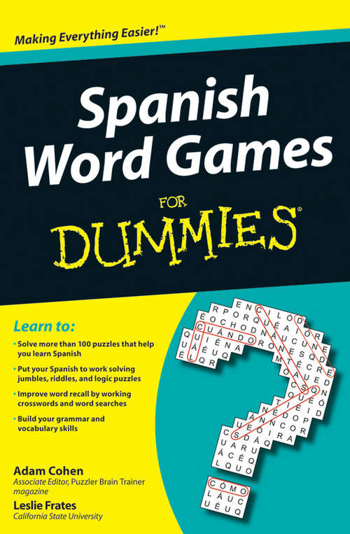 Book cover of Spanish Word Games For Dummies