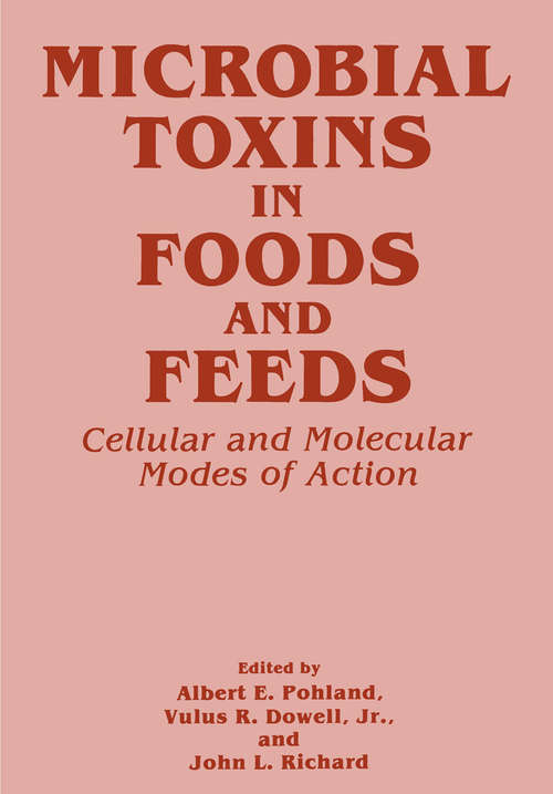 Book cover of Microbial Toxins in Foods and Feeds: Cellular and Molecular Modes of Action (1990)