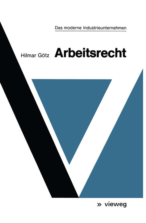 Book cover of Arbeitsrecht (1976) (Das moderne Industrieunternehmen)