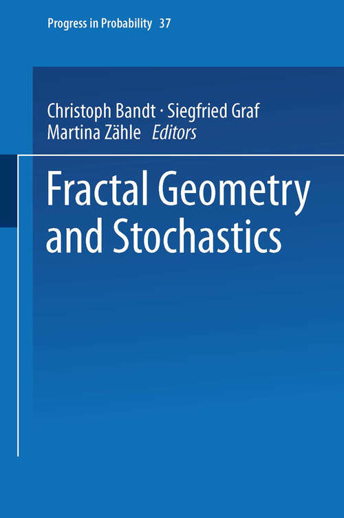 Book cover of Fractal Geometry and Stochastics (1995) (Progress in Probability #37)