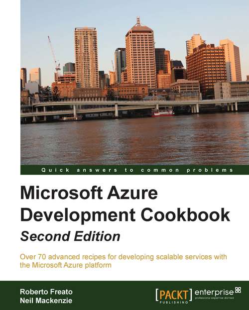 Book cover of Microsoft Azure Development Cookbook Second Edition