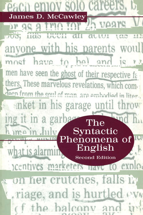 Book cover of The Syntactic Phenomena of English (2)