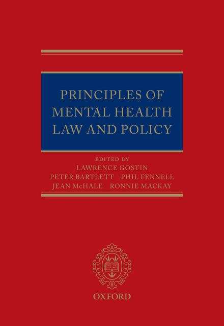 Book cover of Principles Of Mental Health Law And Policy