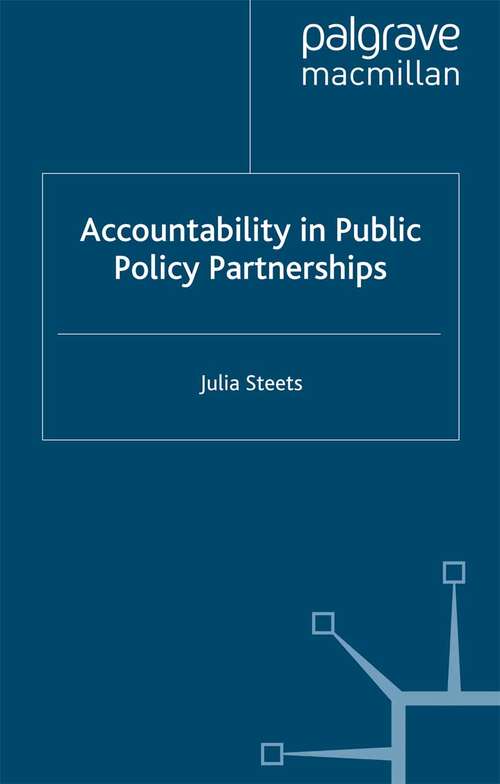 Book cover of Accountability in Public Policy Partnerships (2010)
