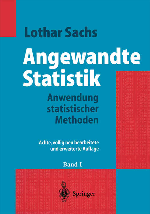 Book cover of Angewandte Statistik (8. Aufl. 1997)