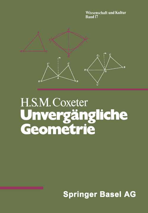 Book cover of Unvergängliche Geometrie (2. Aufl. 1981) (Wissenschaft und Kultur: 17 b)