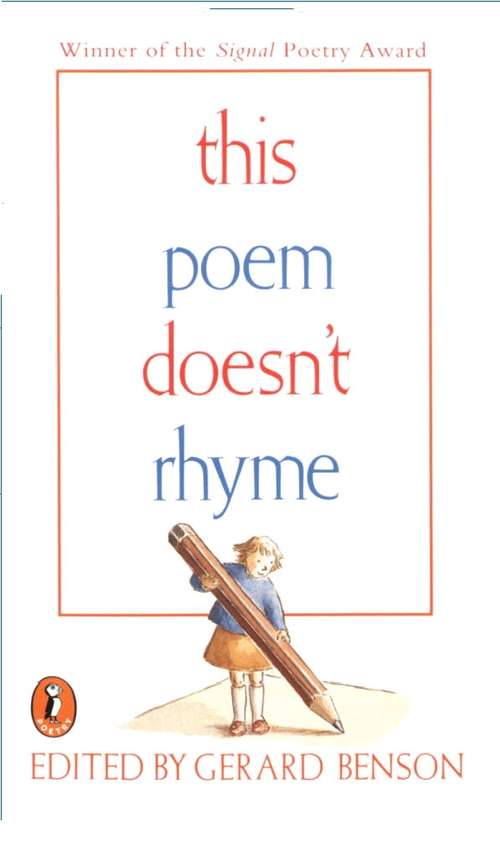 Book cover of This Poem Doesn't Rhyme (Puffin Poetry Ser.)
