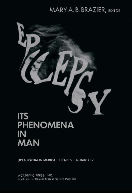 Book cover of Epilepsy: Its Phenomena in Man