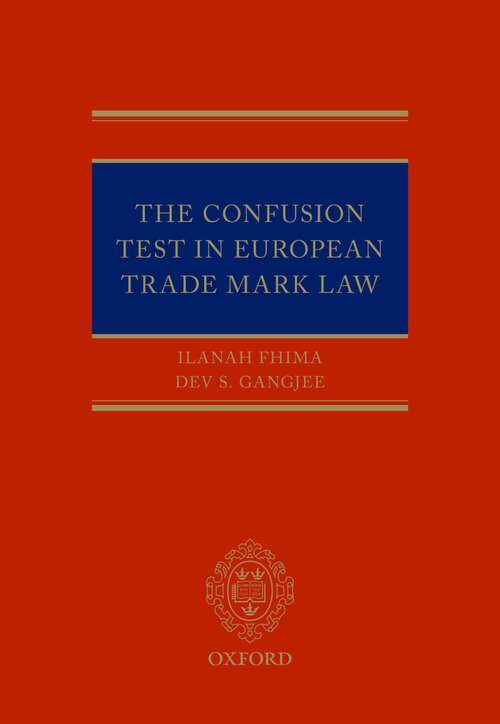 Book cover of The Confusion Test in European Trade Mark Law