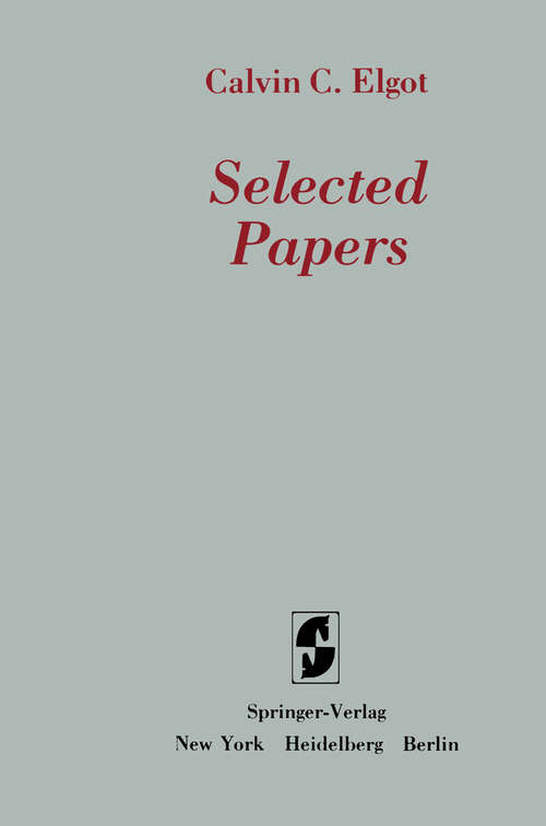 Book cover of Selected Papers (1982)