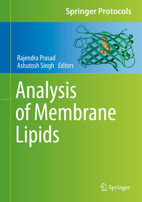 Book cover of Analysis of Membrane Lipids (1st ed. 2020) (Springer Protocols Handbooks)
