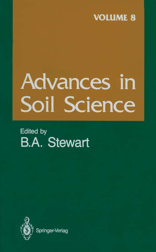 Book cover of Advances in Soil Science (1988) (Advances in Soil Science #8)