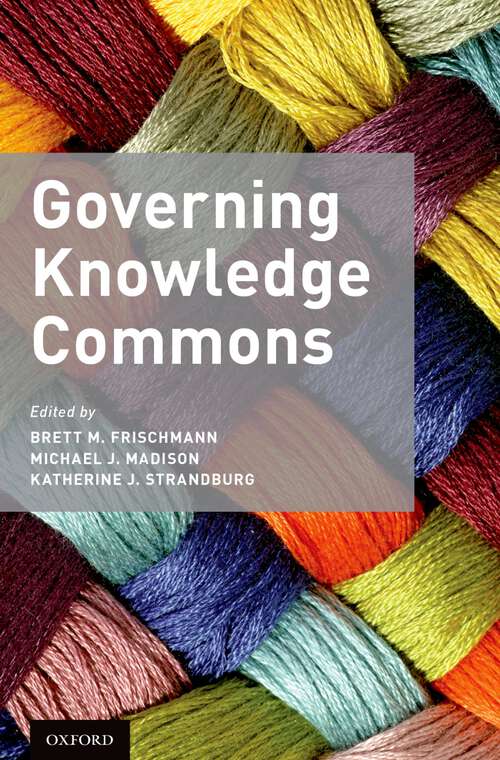 Book cover of Governing Knowledge Commons
